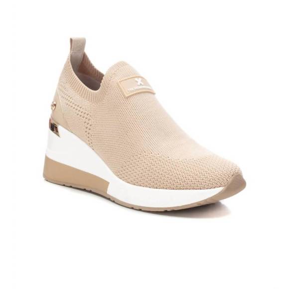 NEW XTI women's wedge sneakers in beige - Picture 2 of 4